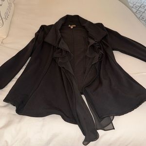 Bordeaux charcoal cascade cardigan